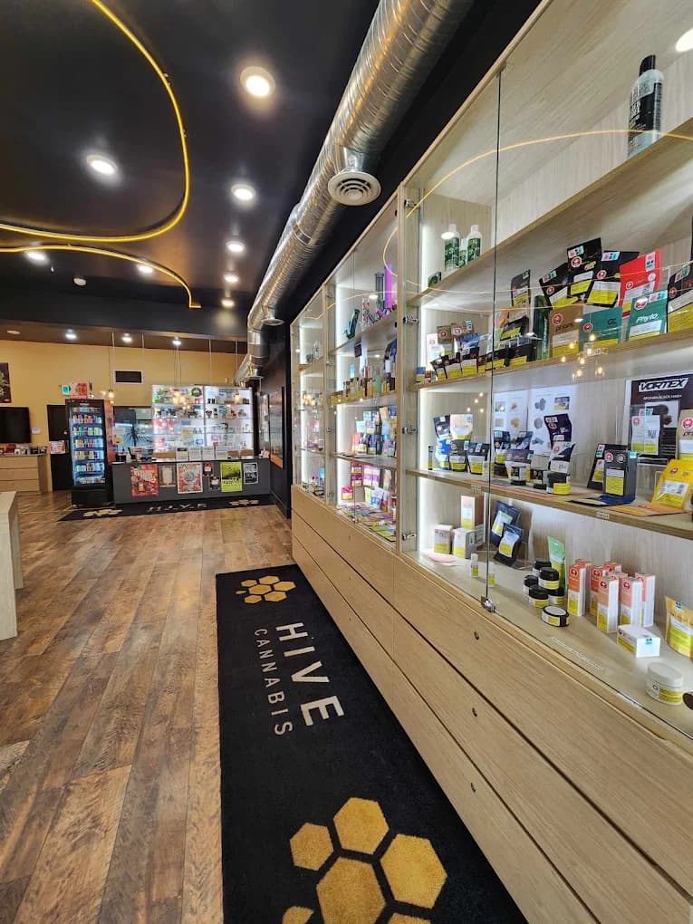 Hive Cannabis Terrace product displays